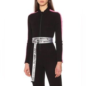 Authentic Off-White Virgil Abloh White Silver Reflective Industrial Belt